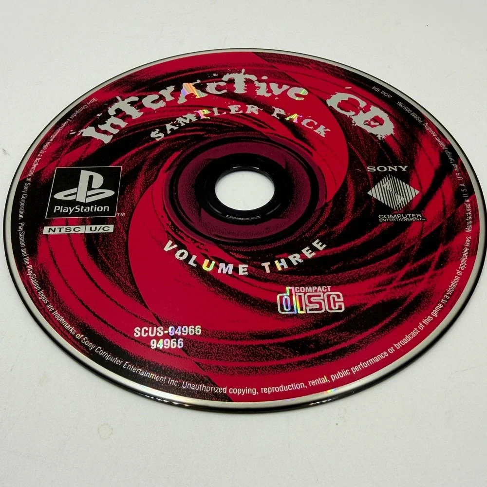 PlayStation Unisex OS Sampler Pack‎ Vol 3 SCUS-94966 Retro 90s Gaming Demo Disc